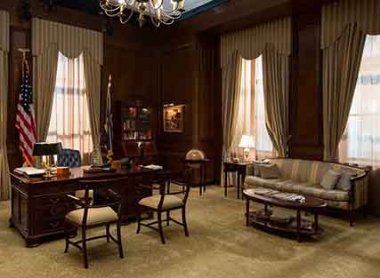 Antique furniture in a tv studio