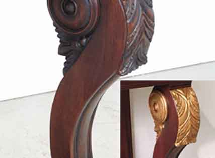 Custom gilded antique table
