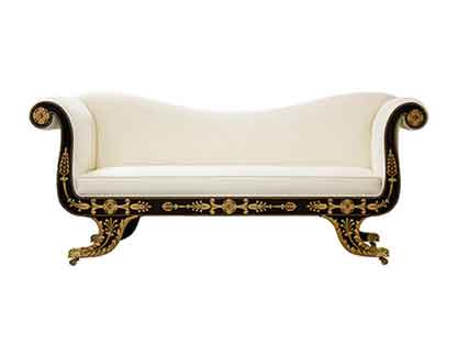 Newly upholstered antique love seat